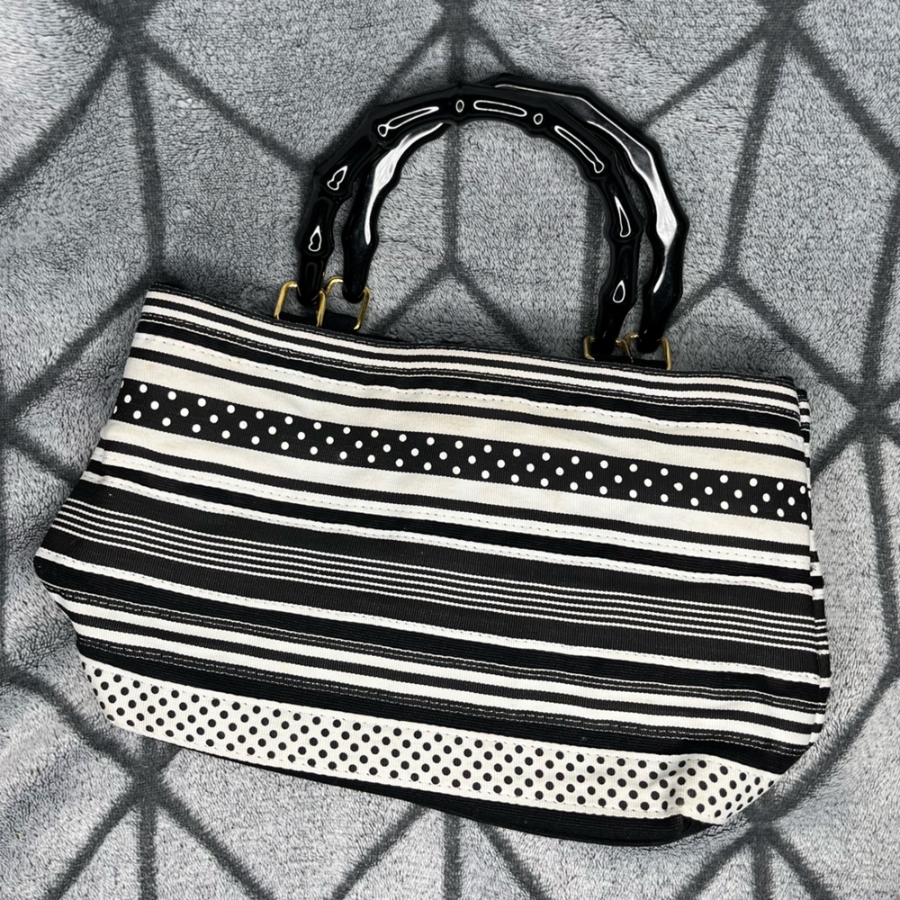 Tiannl Women’s Striped Polka Dot Mini Purse Bag W